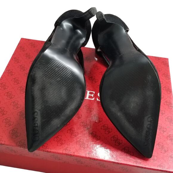 Guess Ambelu Black Suede Pumps, Size 9 - Picture 6 of 12